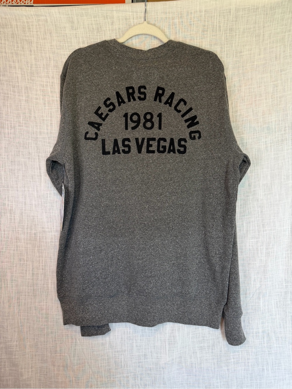 NWT Roots of Fight Caesars Racing 1981 Las Vegas Sweatshirt Grey L Vintage 80s - Picture 5 of 10